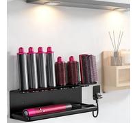 Rankomu Support Mural sans perçage pour Dyson Airwrap - Porte sèche-Cheveux, lisseur et Fer à boucler, Rangement pour Accessoires de Coiffure, Organiseur de Salle de Bain