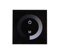 Rankomu Variateur d'intensité à écran tactile - Contrôleur de bande lumineuse LED simple couleur - Réglage de la luminosité CC 12 V-24 V - 4 A max - 96 W/12 V 192 W/24 V (noir)