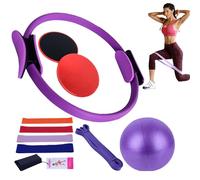 Ranley Anneau Pilates | 10 Pièces Bandes de Résistance Portable Antidérapant,Ensemble D'équipement Pilates | pour Entraînement Musculaire Squat Contrôle Poids Jardin Extérieur Voyage Intérieur Sport