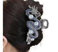 Ranley Barrettes à cheveux dragon chinois, année du dragon, grand strass, pince à cheveux grande pince à cheveux femmes 2024 dragon signe astrologique pince à cheveux, année de la griffe du