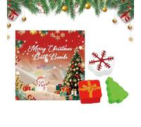 Ranley Bombes de bain à thème de Noël | 3 pièces pour salle de bain parfumées - Bombe Effervescente, pour femmes, filles, garçons, praticiens de yoga, fête de vacances, spa, rallye familial