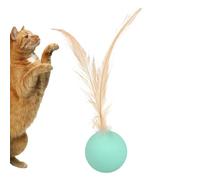 Ranley Boules pour Chats, Jouet à Balle de Chat | Jouet de Chasse intérieur - Boule de Stimulation sensorielle avec Plume pour Le Jeu en Plein air en Plein air