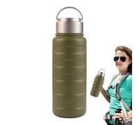 Ranley Bouteille isolée, récipient à liquide en acier inoxydable - Bouteille portable de 1 litre pour les déplacements, la randonnée, le camping, les voyages