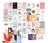 Ranley Cartes d'anniversaire génériques avec enveloppes, cartes de vœux d'anniversaire assorties Cartes d'anniversaire Lot de 50 cartes de vœux créatives