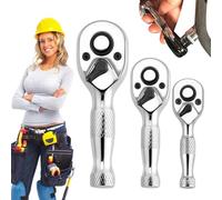 Ranley Cliquet Compact | Clé à Douille à Libération Rapide 72 Dents | Outil de Maintenance Auto pour Pneus Usage Mécanique Bateau Électricité,Pour Mecaniciens Automobiles Techniciens Plombiers