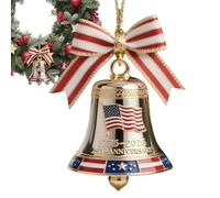 Ranley Cloches de Noël - Ornement patriotique à suspendre pour les vacances - 1776-2026 - Cloche souvenir fondatrice de l'Amérique pour sapin de Noël, cheminée, porte, fenêtre, couronne, commémoration