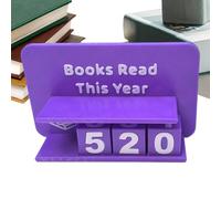 Ranley Compteur pour livres lus, compteur de livres 3D, du défi de lecture, design de pavé numérique pour les amateurs de littérature, lecteur de bibliothécaire - Affichage de l'objectif de