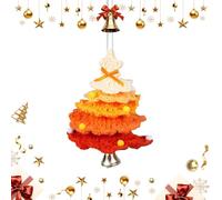 Ranley Décoration de Noël au Crochet - Décoration de Fêtes Pendentif Tricoté avec Clochette, Festive pour Centre de Table Appui de Fenêtre Cheminée Bibliothèque Salon Chambre Fête et