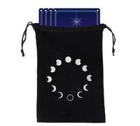 Ranley Étui pour cartes de tarot, sac porte-carte de tarot, organisateur de bijoux en velours de 10,9 x 18,9 cm, sac gadget divinatoire pour bijoux, cristaux, cartes de tarot, dés, pierres, a, Voir