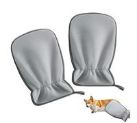 Ranley Gants de brosse pour chats, 2 pièces, outil pour nœuds de long, gant de toilettage antidérapant à double face, pour chats, chiens lapins et animaux domestiques à poils longs pendant la et le