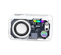 Ranley Haut-parleur portable, haut-parleurs d'extérieur | Audio avec lumière LED - Haut-parleur sans fil de style robot avec son surround 3D et LED colorée pour le camping de fête à la plage