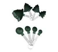 Ranley Jeu de Mesures Tasses et Cuillères | Cuillère de Mesure Arbre de Noël | Accessoires de Cuisine pour Mesurer Ingrédients Liquides et Secs Pâtisserie Maison