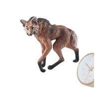 Ranley Jouets de loup animaux,Figures de loup brun simulation | Jouets éducatifs Cake Toppers Cadeau d'anniversaire de Noël pour les petits enfants