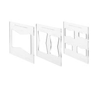 Ranley Lot de 3 modèles de défonceuse pour le travail du bois, pièces transparentes avec mesures clairement marquées, accessoires pour améliorer le scrapbooking