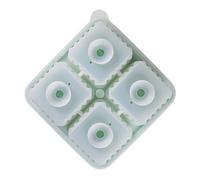 Ranley Moule à bac à glace, bac à glace en silicone | Plateau à 4 cavités en silicone givré à cube glacial,Moule portatif pour machine à glaçons avec couvercle d'entonnoir pour