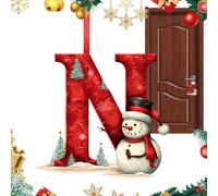 Ranley Ornements de Noël en forme de lettre | Pendentif bonhomme de neige pour fête de Noël - Décoration 2D en acrylique pour terrasse, extérieur, pelouse, intérieur, maison, chambre à coucher