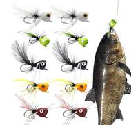Ranley Poppers Nœud Papillon | Assortiment de leurres de pêche Mouches, Équipement de pêche Multifonctionnel, Accessoires d'eau Douce pour Bar, Saumon, Truite, Bar