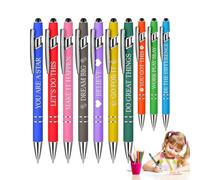 Ranley Stylos à bille | Lot de 10 stylos à bille | Stylos d'affirmation pour écran tactile, fournitures scolaires fantaisie pour prendre des notes, dessiner