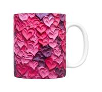 Ranley Tasse de Saint-Valentin - Tasse en céramique en forme de cœur de 350 ml | Tasse de Saint-Valentin pour enfants, famille, amis, maison, bureau, petit ami, petite amie