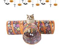 Ranley Tunnel pour Chats d'Intérieur,Tente Tube Halloween pour Chaton,Tanière Pliable Jeu Cachette pour Furet Hamster Lapin | pour Chiot Lapin Furet Hamster