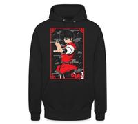 Ranma 1/2 Anime Sweat à capuche unisexe | Personnage animé dynamique dans une tenue rouge, idéal pour les fans d'anime et les cadeaux.