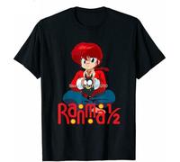 Ranma 1/2 There are Two Sides of A Life Anime Black T-Shirt Gift for Fans Cotton Tshirt Hip Hop Tees Harajuku Streetwear Black Black L