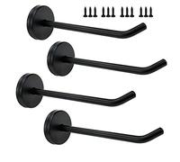 Rannb Lot de 4 crochets muraux simples en acier inoxydable pour manteaux, peignoirs, cuisine, chambre à coucher et salon Longueur 120 mm