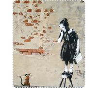 Rannenberg & Friends Chiffon de nettoyage en microfibre pour lunettes Motif fille et souris de Banksy
