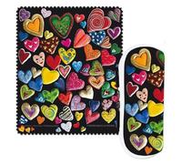 Rannenberg & Friends Étui à lunettes et chiffon en microfibre « Herzenssache»