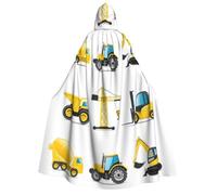 rannsut Cape de carnaval gothique unisexe avec impression de camion de machines lourdes de dessins animés