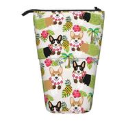 rannsut Corgi Trousse à crayons télescopique avec imprimé ananas hawaïen tropical, pour homme et femme