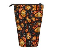 rannsut Heaps Of Orange Monarch Papillons Trousse télescopique pour crayons et stylos Pour homme et femme