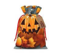 rannsut Sacs d'emballage avec cordon de serrage et motif feuilles d'automne pour Thanksgiving, fête de Noël