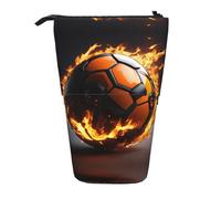 rannsut Trousse à crayons télescopique avec imprimé ballon de football pour homme et femme