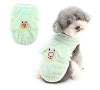 Ranphy Pull en polaire pelucheuse pour petit chien et chat de petite taille - Pull chaud sans manches avec anneau en D et oreilles mignonnes pour chiot, chaton - Vêtements d'hiver pour chihuahua
