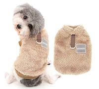 Ranphy Pull en Polaire pour Petit Chien Gilet pour garçons et Filles Pull avec Anneau en D Sweat-Shirt Chaud d'hiver Doux pour Chat et Animal Domestique vêtement pour Temps Froid Chiot,Marron,L