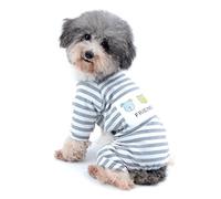 Ranphy Pyjama d'hiver Confortable pour Petit Chien à Rayures en Coton pour Animal Domestique - Vêtement pour Chiot et Chat - Pyjama pour Chien - Chemise Yorkshire