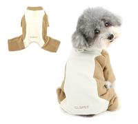 Ranphy Pyjama en polaire pour petit chien - Combinaison chaude avec anneau en D - Pull doux à quatre pattes - Vêtement de nuit confortable pour l'hiver et l'automne - Vêtement de nuit confortable pour