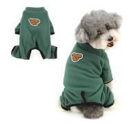 Ranphy Pyjama en polaire solide pour chiens de petite taille - Combinaison chaude et respirante - Protection abdominale - Doux - À quatre pattes - Pour l'hiver et l'automne - Vêtement de nuit pour
