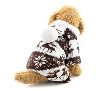 Ranphy Pyjama, sweat à capuche en velours doux motif renne pour chien et chiot