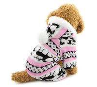 Ranphy Pyjama, sweat à capuche en velours doux motif renne pour chien et chiot