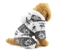 Ranphy Pyjama, sweat à capuche en velours doux motif renne pour chien et chiot