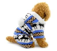 Ranphy Pyjama, sweat à capuche en velours doux motif renne pour chien et chiot