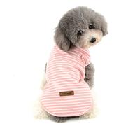 Ranphy T-shirt à rayures en coton pour petit chien Rose Taille XL