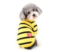 Ranphy T-shirt rayé pour chien et chat de très petite taille - Pull pour animal domestique avec paillettes - T-shirt doux et respirant pour chiot, yorkshire, chihuahua, bouledogue français, vêtements