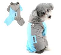 Ranphy Veste 4 jambes imperméable à capuche avec protection UV pour petit | Tissu léger et respirant, combinaison à couverture complète, anneau pour laisse, capuche réglable, boutons-pression