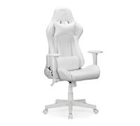 Ranqer Fauteuil Gaming Felix Ergonomique Style Racing en Similicuir Robuste avec Dossier Haut, Accoudoirs 2D, Inclinaison Réglable, Coussins Amovibles pour Longues Sessions Et Grandes Tailles, Blanc