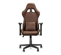 Ranqer Felix Office Chaise Gaming - Chaise de bureau ergonomique avec accoudoirs, dossier et coussins réglables, support métallique et base en nylon stable, set-up gaming et productivité - Brun foncé