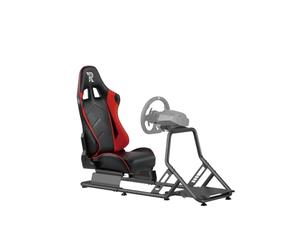 Ranqer Siège De Simulation Racing Ajustable en Simili-Cuir - Cockpit Compatible PC/PlayStation/Xbox, Volants Fanatec/Logitech/MOZA/Simagic/Thrustmaster, Structure Stable À Revêtement Anti-Rayures