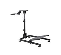 Ranqer Support de Volant Racing, pliable, réglable en hauteur et inclinaison, avec porte-levier amovible, pour PC, PlayStation et Xbox, volant et pédales non inclus, en acier Noir